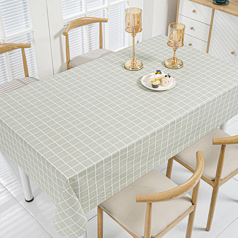 Minimal Check PVC Tablecloth 