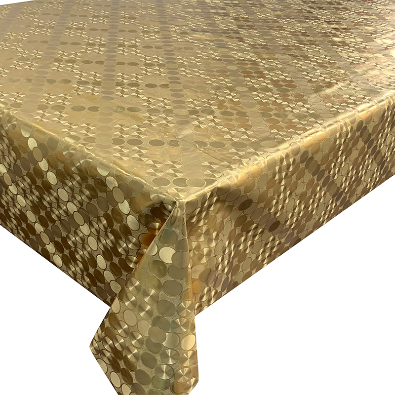 Shimmer Circle PVC Tablecloth 