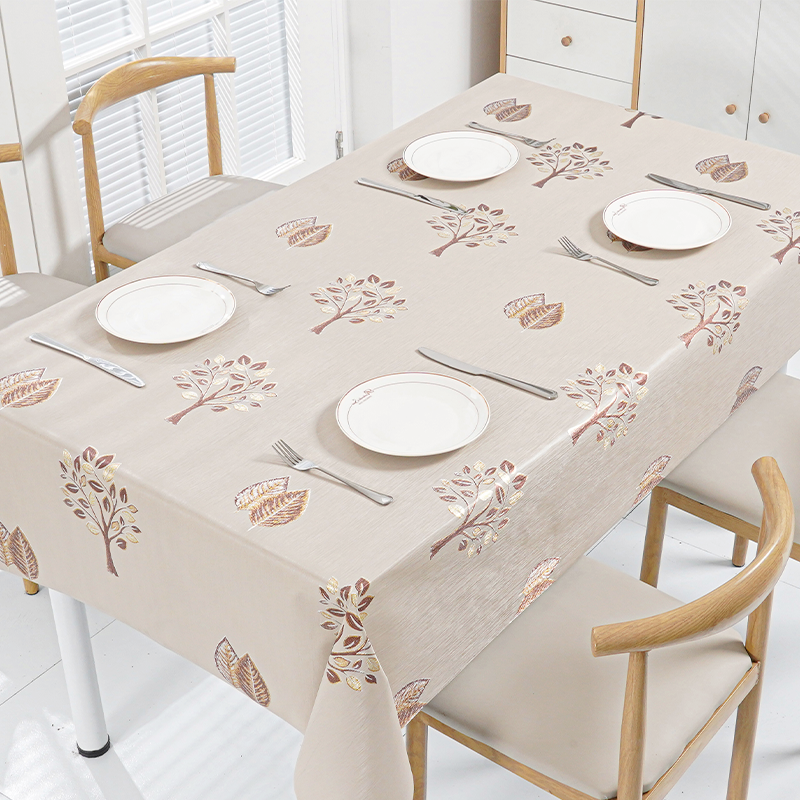 Vintage Tree Foliage PVC Tablecloth 