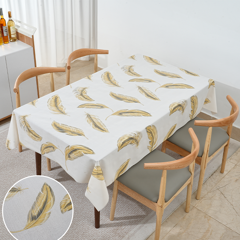 BM Fabric Texture Lace Design PVC Tablecloth