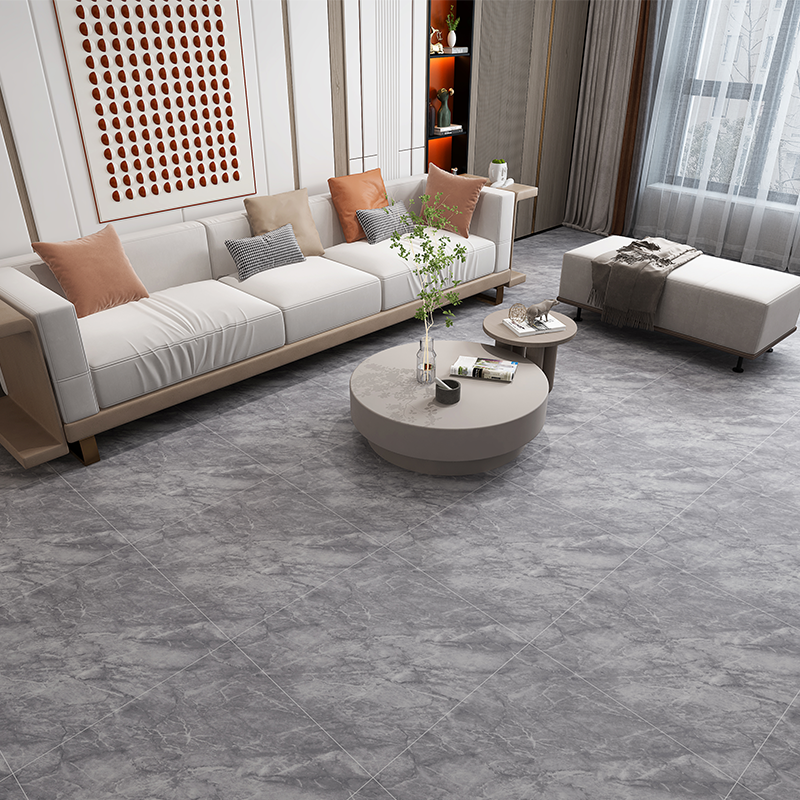 Light Grey Crack Pattern Marble LVT Flooring Sticker
