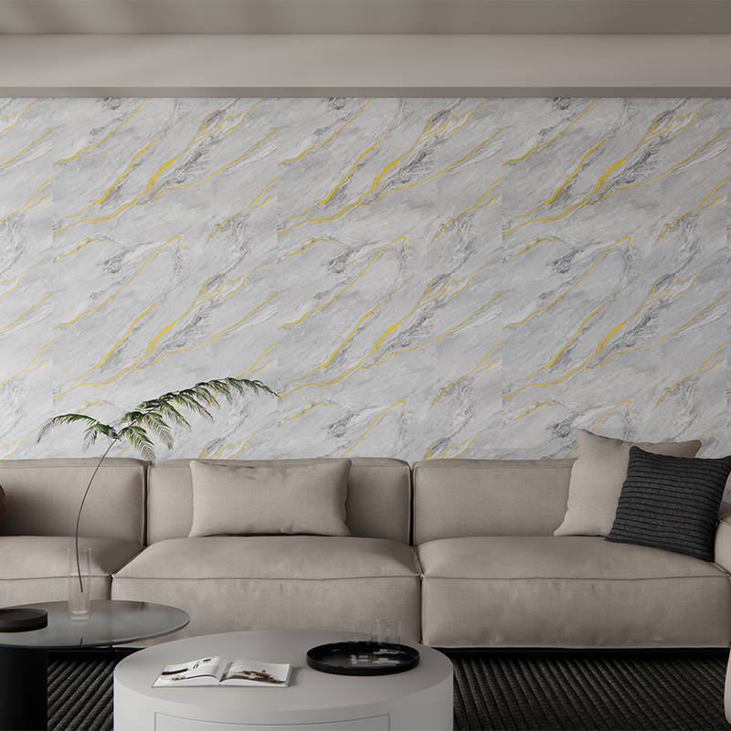 Pale Grey Marble Gold Vein Wall Decoration Sticker 