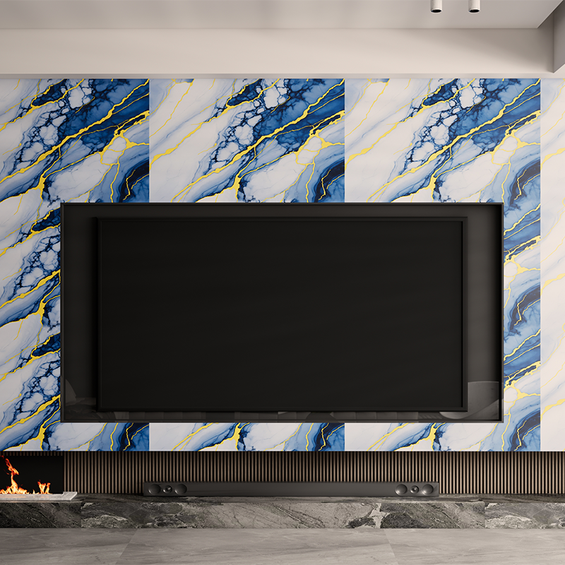 Fluid Ink Gold Vein Marble Wall Decoration Sticker 