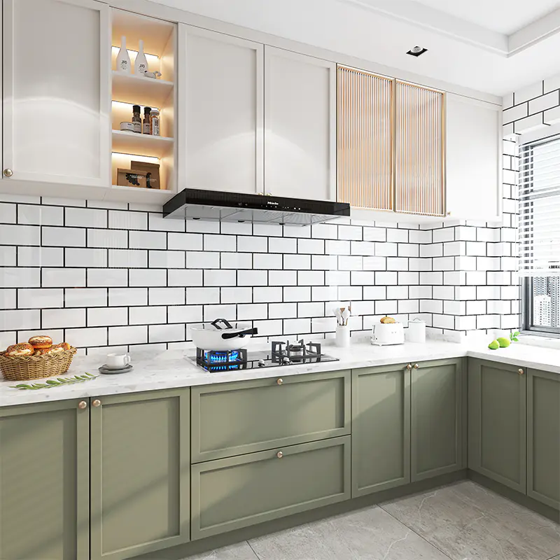 Grid Pattern Marble Wall Decoration Sticker 
