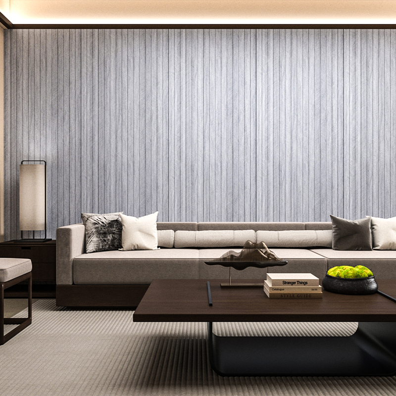 Fluted Wood Wall Decoration Sticker