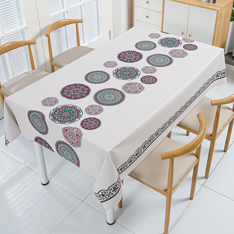 Round Medallion PVC Tablecloth