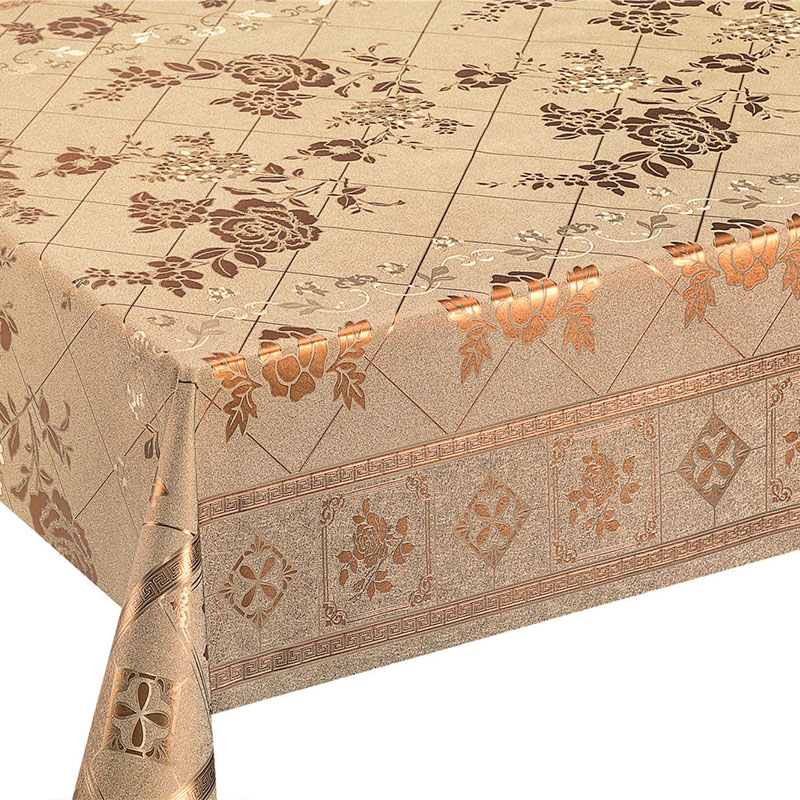 Grid Floral PVC Tablecloth 