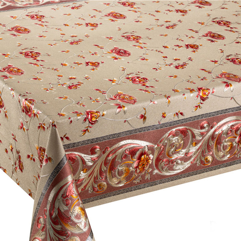 Large Floral PVC Tablecloth