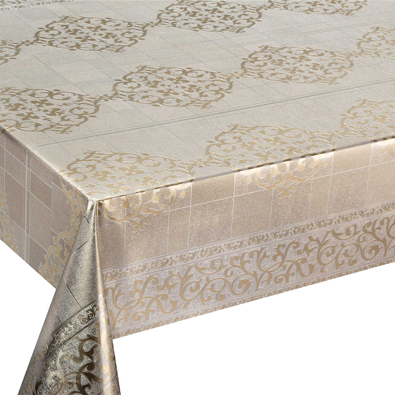 Damask Flowers PVC Tablecloth