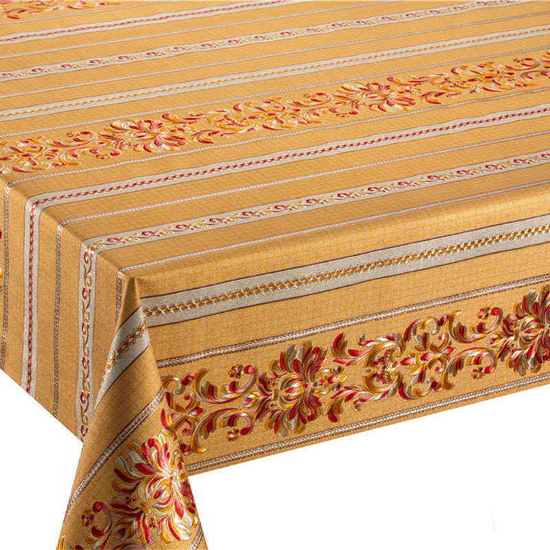 Striped Floral PVC Tablecloth 