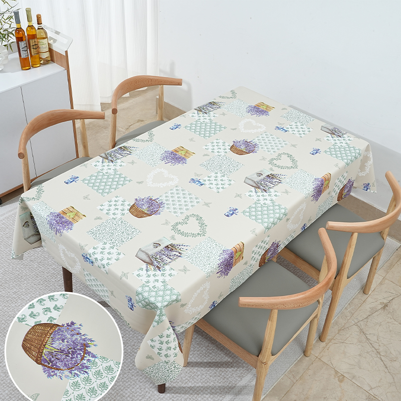 Lavender Patch PVC Tablecloth