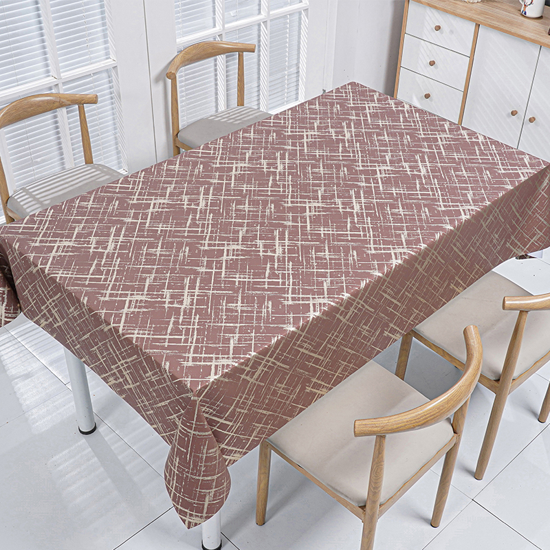 Irregular Cross Grid PVC Tablecloth