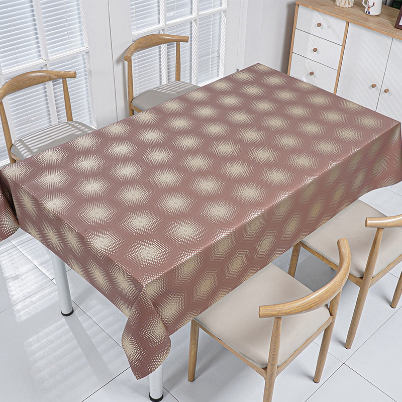 Radial Hexagon PVC Tablecloth