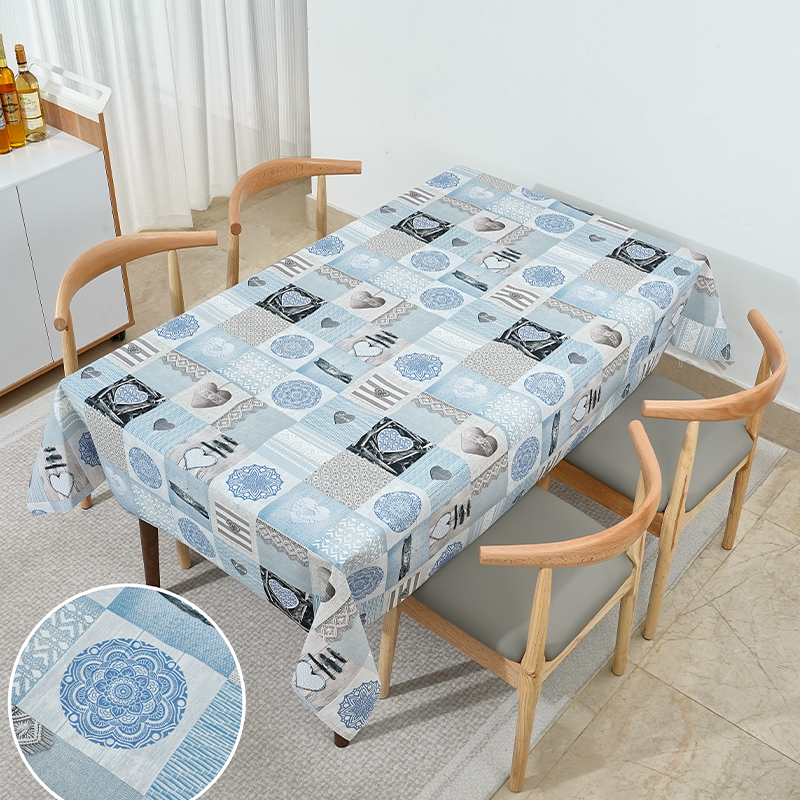 Heart Patch PVC Tablecloth