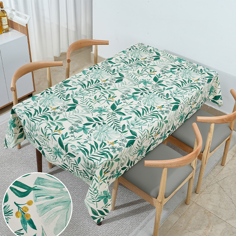 Green Monstera PVC Tablecloth
