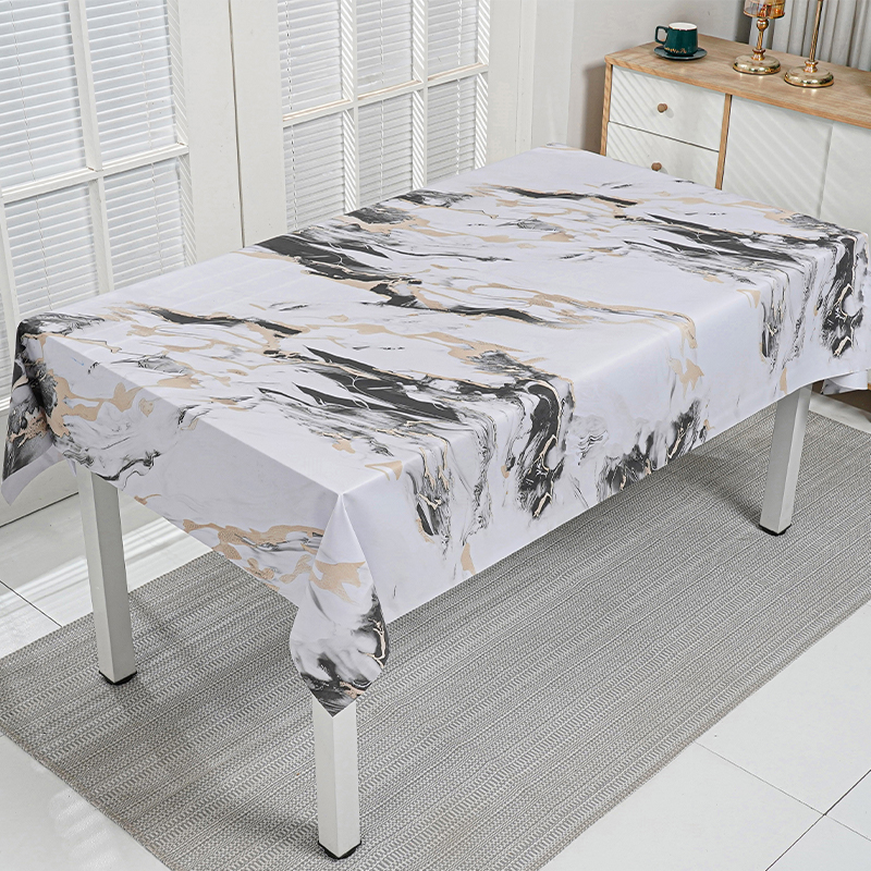 Ink Wash Marble PVC Tablecloth