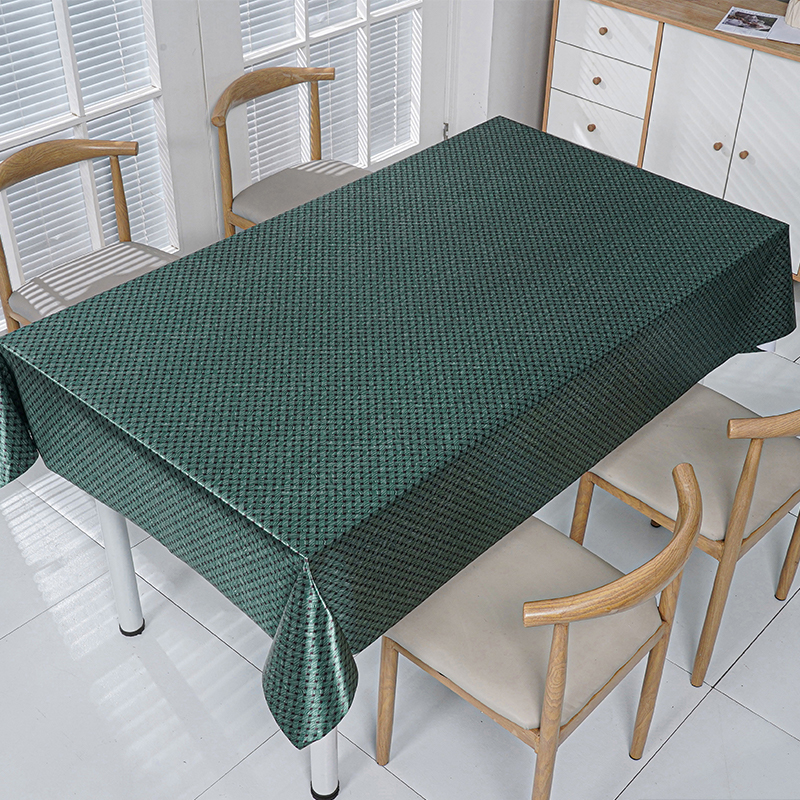 Woven Check PVC Tablecloth