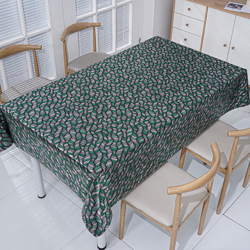 Interlock Wave PVC Tablecloth
